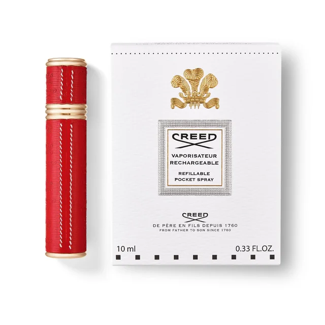 Refillable Travel Perfume Atomiser 10ml -Gold/Red