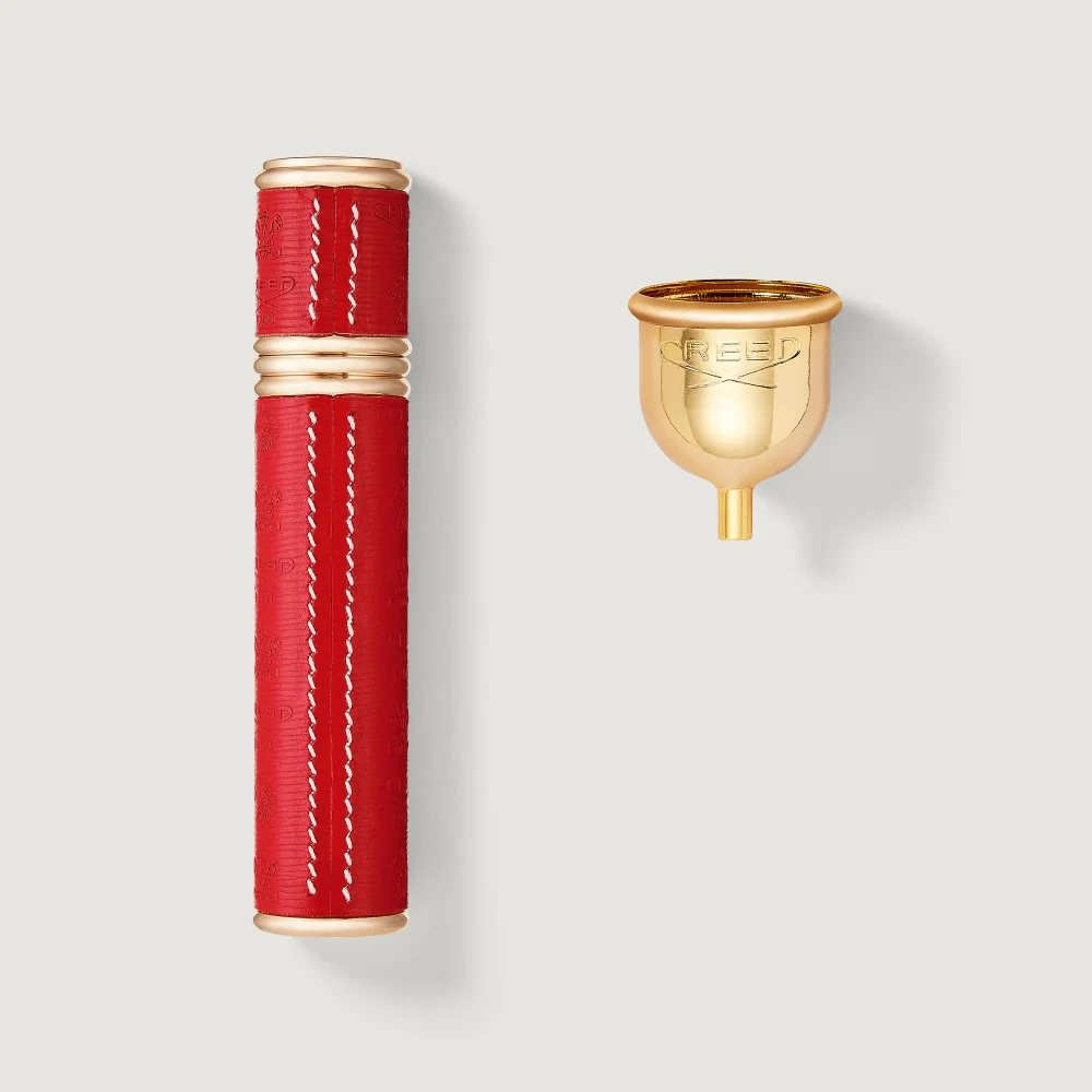 Refillable Travel Perfume Atomiser 10ml -Gold/Red Image 1