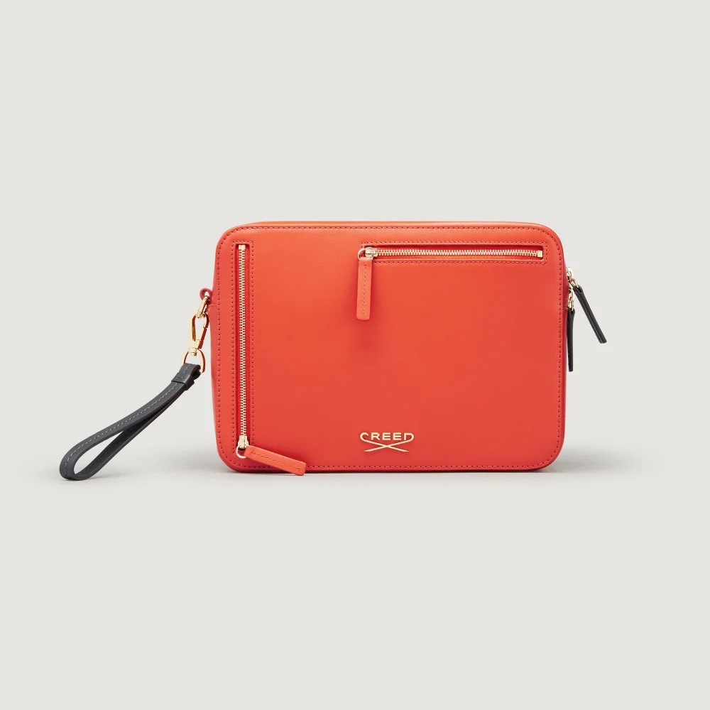 Large Leather Wash Bag - Citrus Image 1